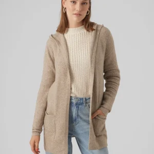 Vero Moda - Cardigan Open Hood 'VMDOFFY' - Sepia