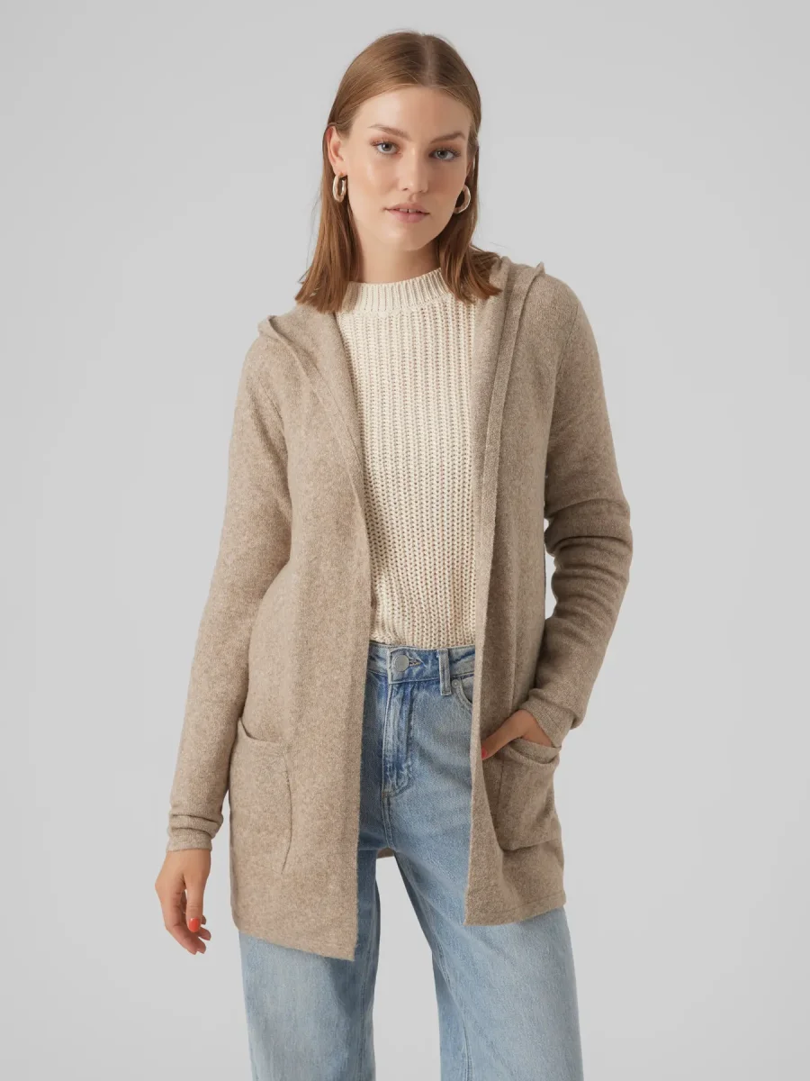 Vero Moda - Cardigan Open Hood 'VMDOFFY' - Sepia - immagine 2