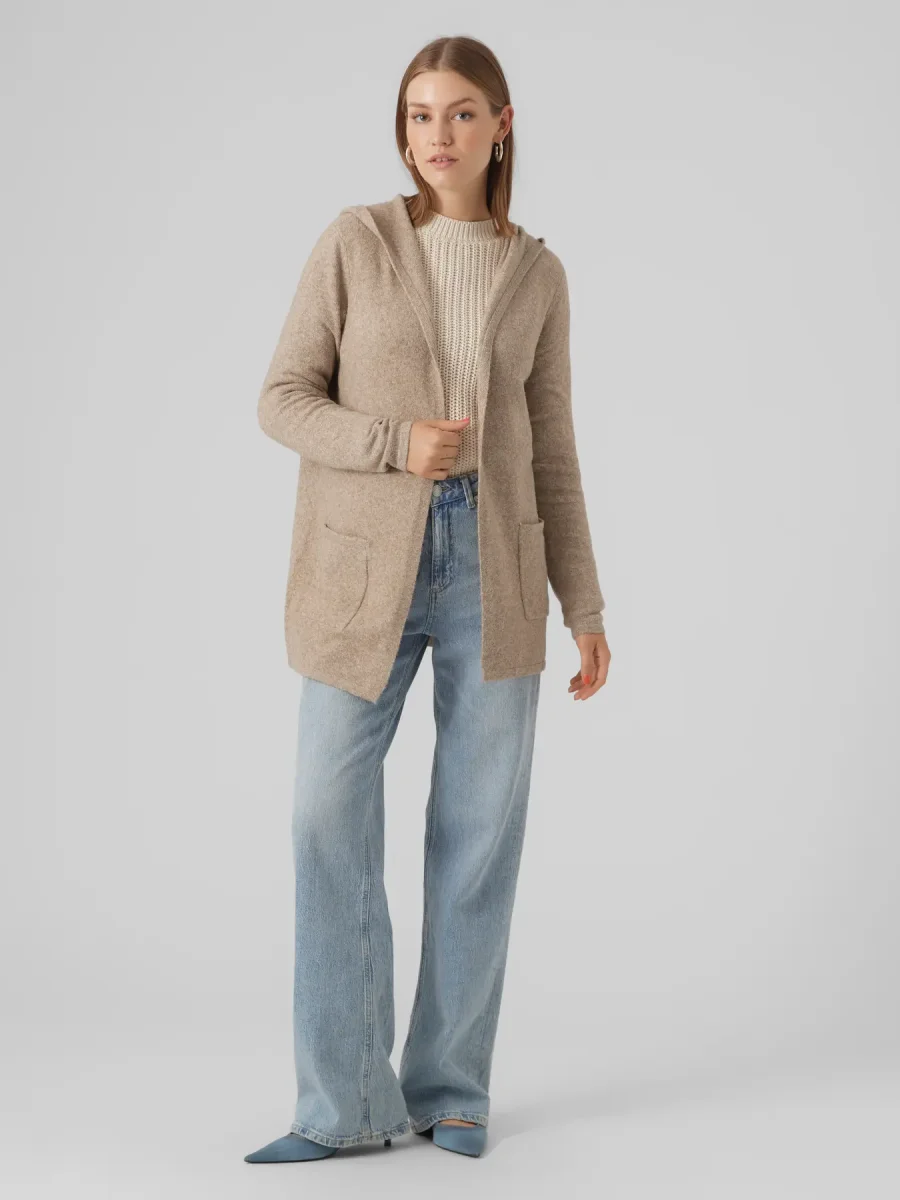Vero Moda - Cardigan Open Hood 'VMDOFFY' - Sepia - immagine 4