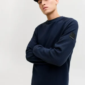 JACK & JONES MAGLIONCINO BEDGE "JCOFUSION" - Col. blu