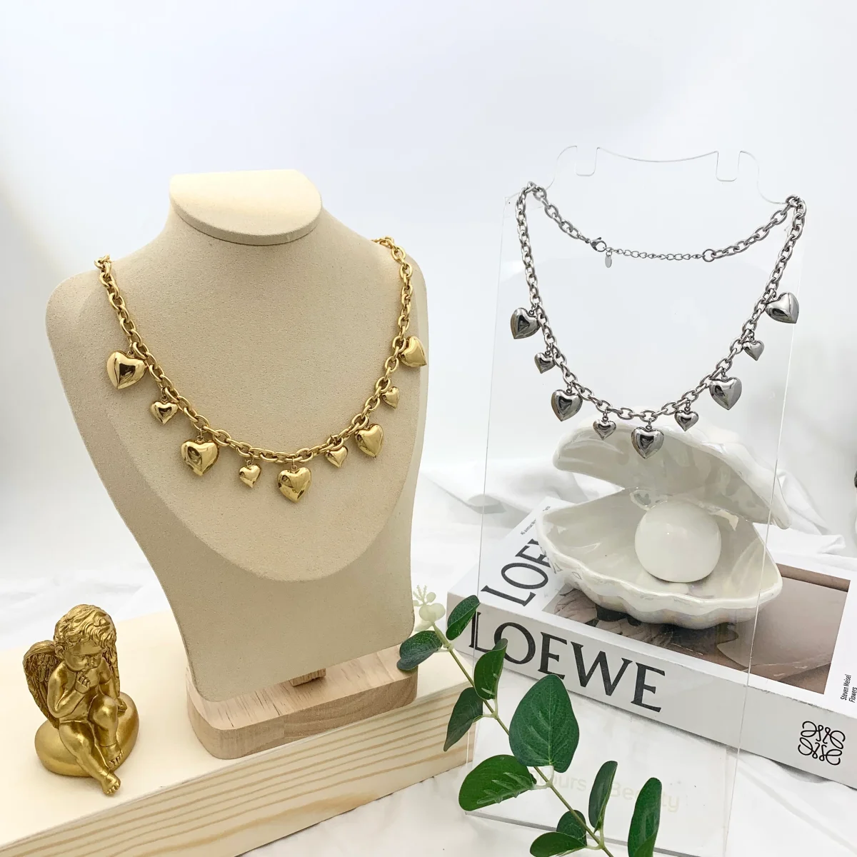 Collana cuore bombata - immagine 2