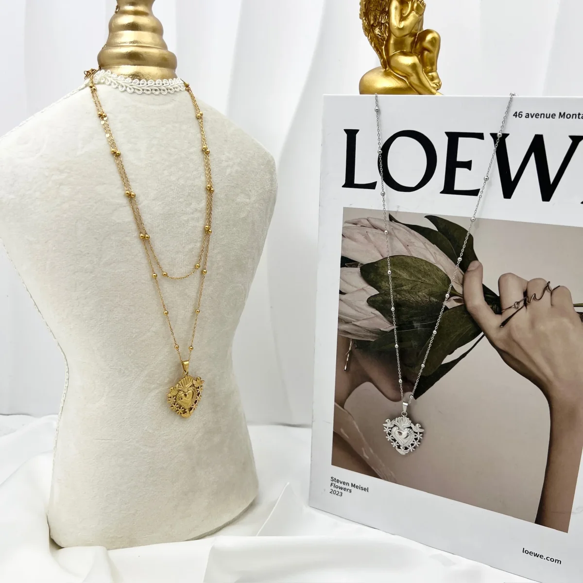 Collana lunga cuore sacro - immagine 3