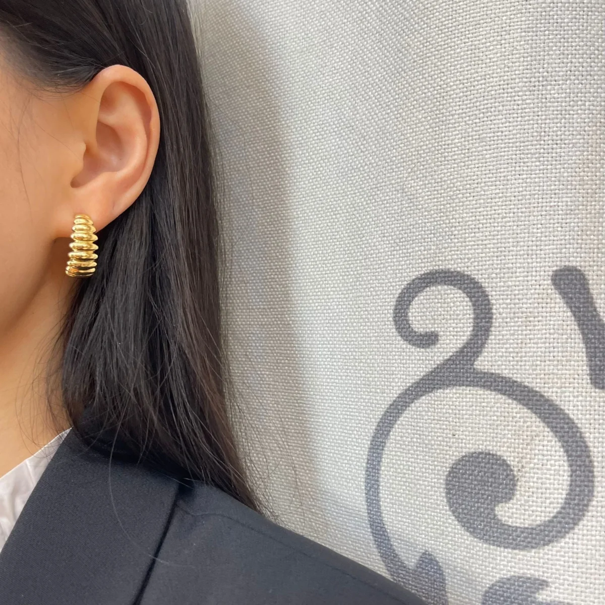 Orecchini grinzato - immagine 3