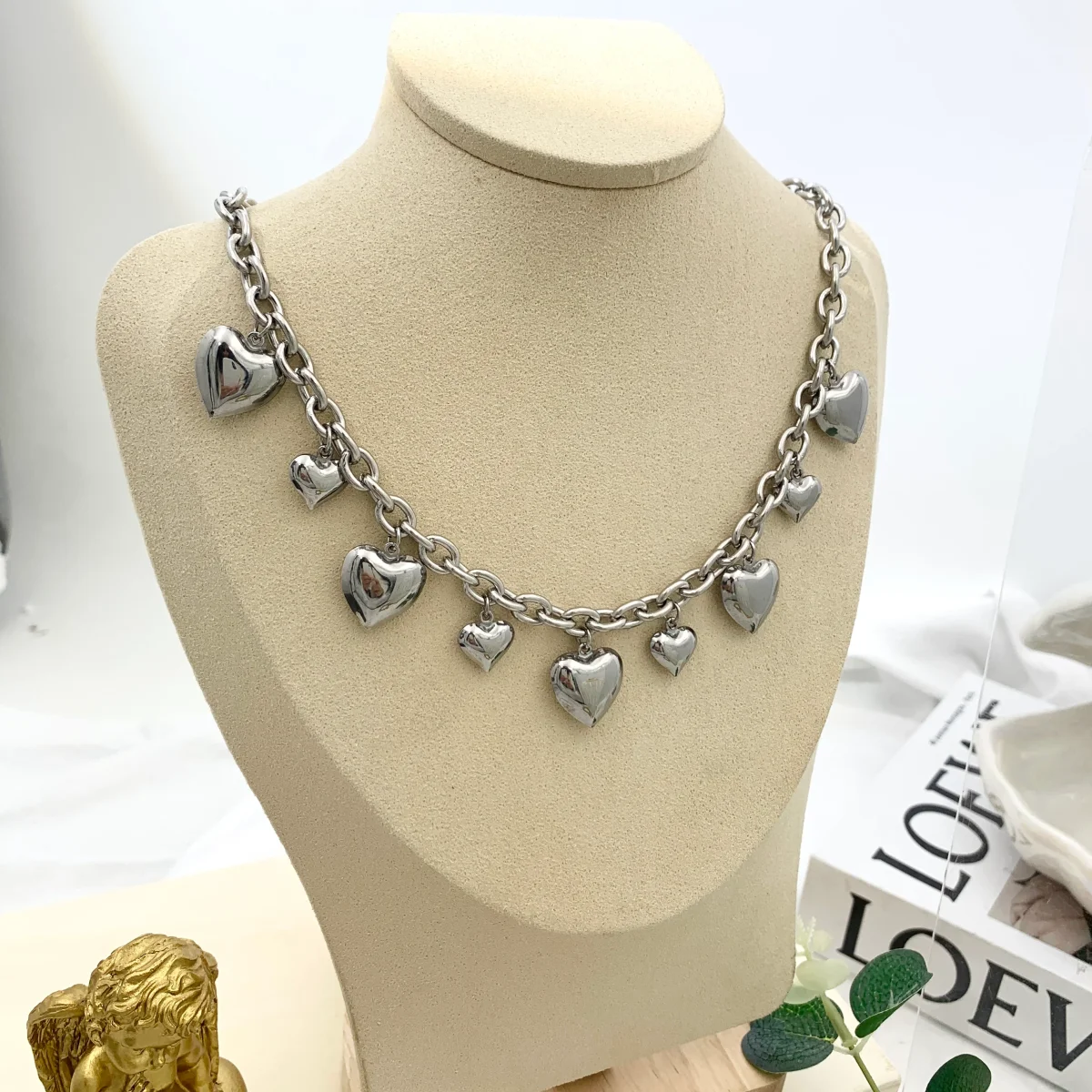 Collana cuore bombata - immagine 3