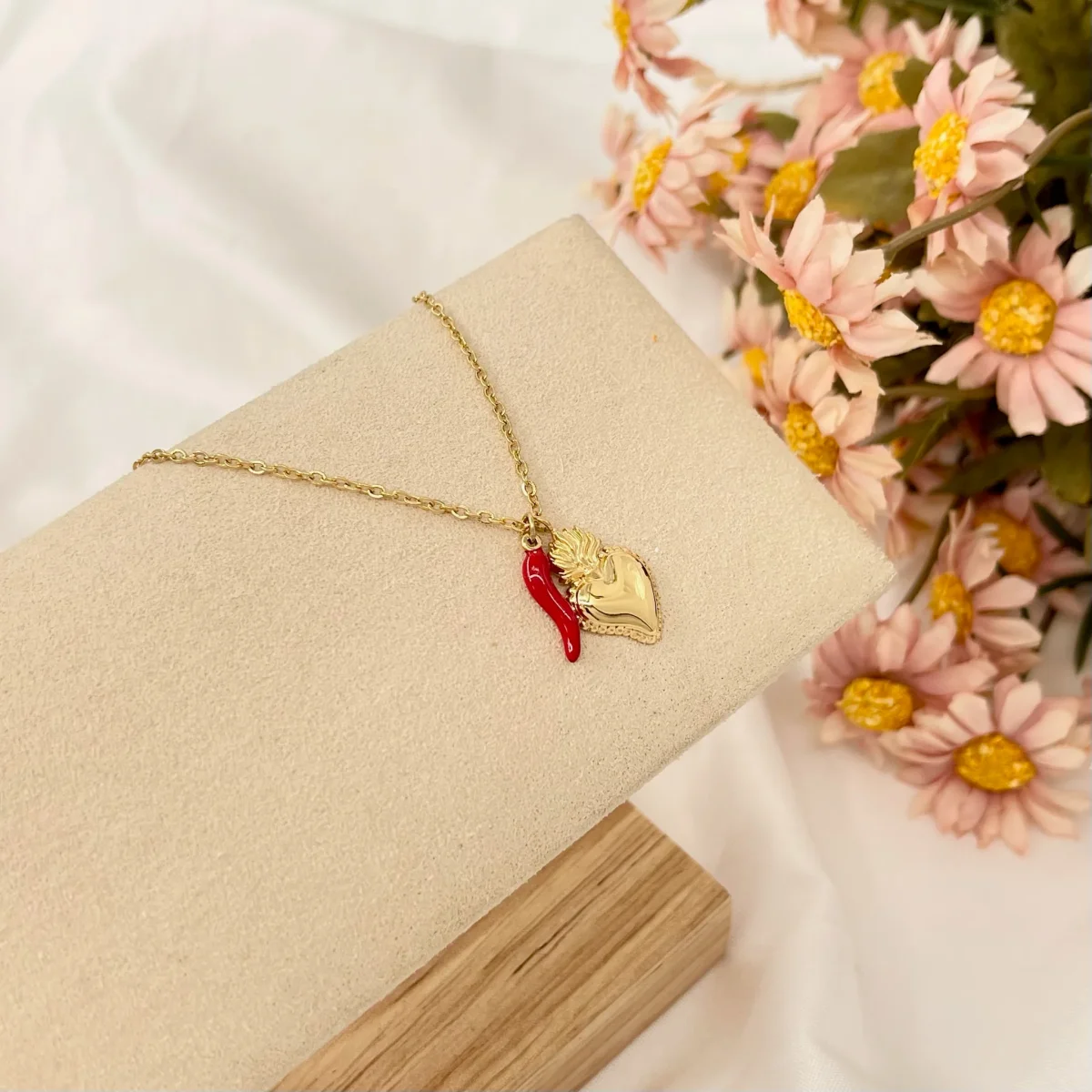 Collana corno e sacro cuore - immagine 4