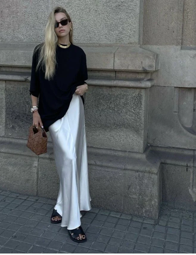 Gonna satin Lunga - immagine 9