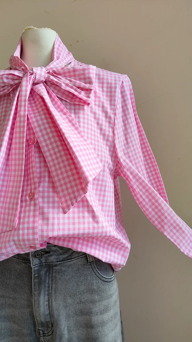 Camicia Fiocco Vichy - immagine 7