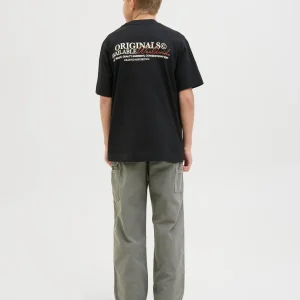 JACK & JONES JUNIOR T-SHIRT ORIGINALS WORLDWIDE - Col. nero