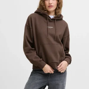 JJXX Felpa con cappuccio 'JXSTUDIO' in col. marrone