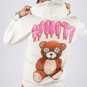 FELPA CON CAPPUCCIO "WHITE" - Col. Bianco