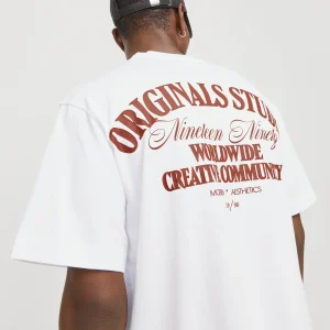 JACK & JONES T-SHIRT CON STAMPA - Col. Bianco